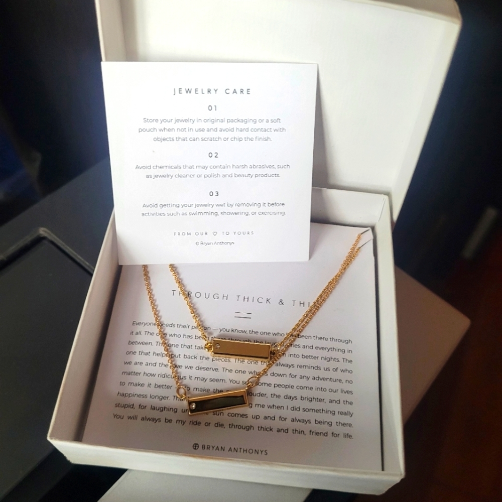 Bryan Anthonys Necklace/Bracelet Set NWOT "Through Thick and Thin